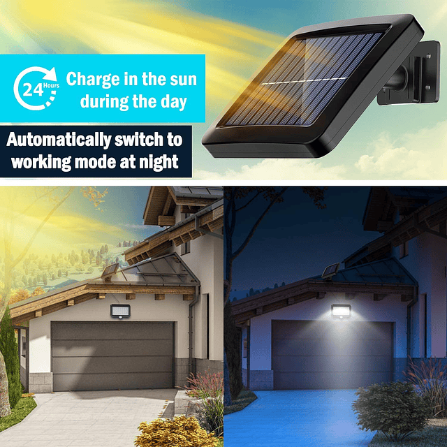 Luz solar para exteriores, 56 LED, luz solar exterior con de