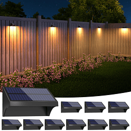 Luces solares para vallas, luces para exteriores con modo bl