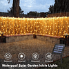 Luces solares para cortina, 13 pies x 3,3 pies, 200 luces LE