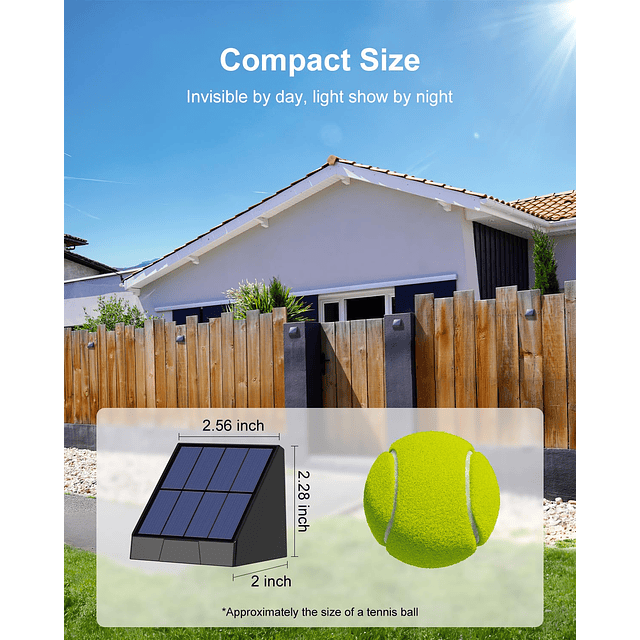 Paquete de 12 luces decorativas para cerca con energía solar