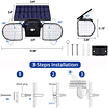 Luces solares al aire libre 56 LED luz solar al aire libre c