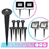 8 paquetes de estacas de repuesto de metal para luces solare