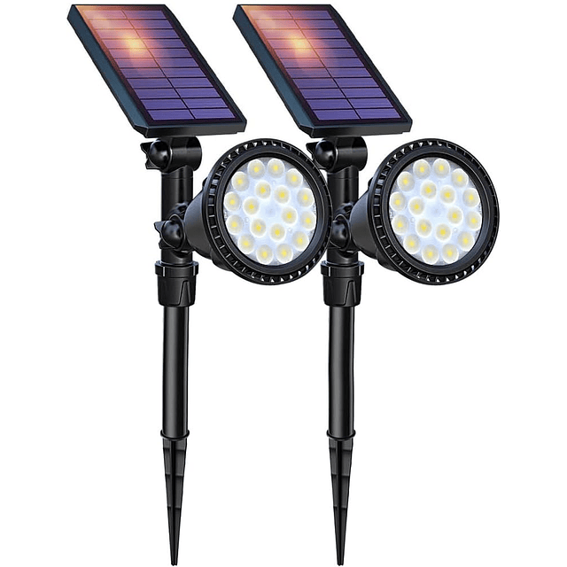 Luces solares para exteriores, 600 lm, focos solares para ex