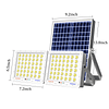 100W500W Uno para dos 6000K Luz de inundación solar de alto