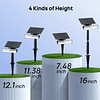 Focos solares para exteriores, 54 LED, luces solares para ex