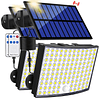 Paquete de 2 luces solares con sensor de movimiento para ext