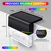 Paquete de 6 luces solares para cerca, 2 modos de iluminació