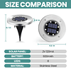 Paquete de 16 luces solares de suelo para exteriores, imperm