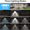 Luces solares para exteriores 2 paquetes 180 LED 3000LM Luz