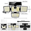 Luces solares con sensor de movimiento, luces LED de segurid