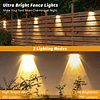 Luces solares para valla al aire libre, impermeables, LED, p