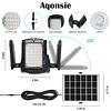 Luz solar para cobertizo exterior interior 176 LED con senso