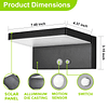 Aplique solar para exteriores, 3 modos de luz, sensor de mov