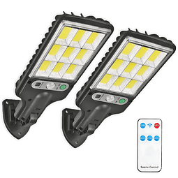 Luces solares brillantes para exteriores, 2 luces con sensor