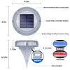 Luces solares para cubierta al aire libre 2 modos 16 LED mar