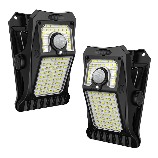 90LED Luces solares Clip para exteriores Luces con sensor de