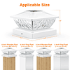 Luces solares para postes, paquete de 6, 2 modos, luces sola