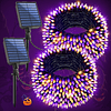 Paquete de 2 guirnaldas de luces solares de Halloween de 200