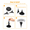 Luces solares de suelo, paquete de 12, 8 luces LED solares e