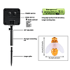 Guirnalda de luces solares de abeja para exteriores, 31 pies
