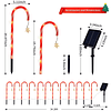 Paquete de 12 luces navideñas para caminos, decoraciones al