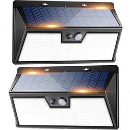 318LED 800LM Luces solares con sensor de movimiento para ext