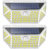 628 luces LED solares blancas para exteriores, sensor de mov