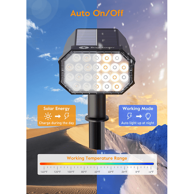 Luces solares para exteriores con control remoto blanco y bl