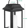 Luces solares de metal con llama parpadeante, farol solar pa