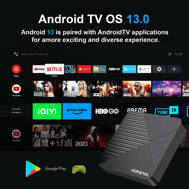 Android TV Box 13.0 4GB RAM 32GB ROM Smart TV Box 8K RK3528