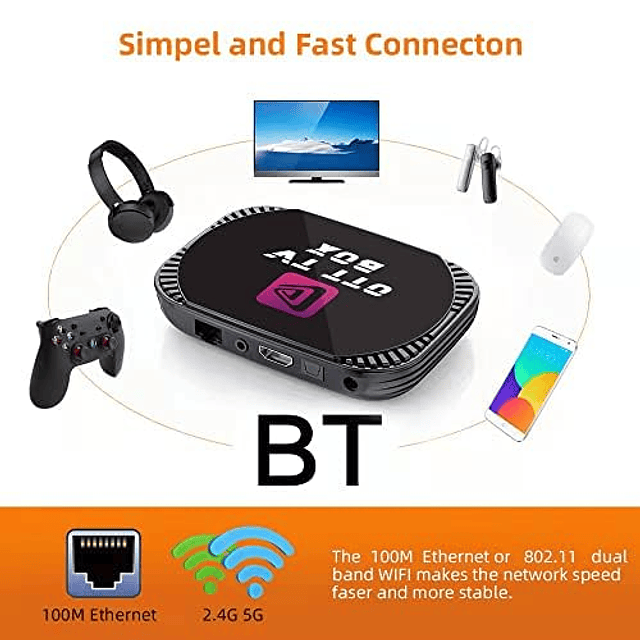 Amlogic S905X4 Android 11.0 4Gb 64Gb Rom MxIII Pro X4 Tv Box