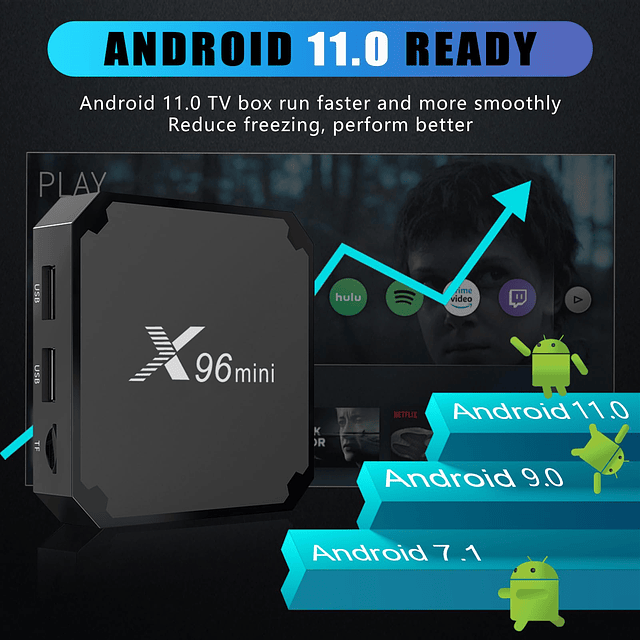 X96 Mini Smart TV Box, Android 11.0 Box 2024, TV Box 4K RAM