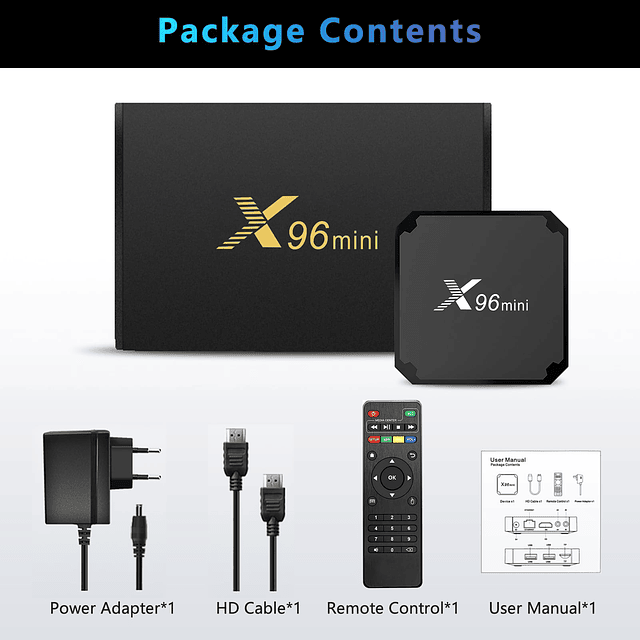 X96 Mini Smart TV Box, Android 11.0 Box 2024, TV Box 4K RAM