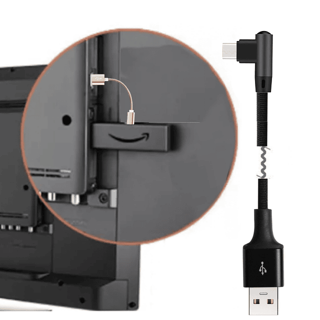 Adaptador USB inalámbrico Plus de 1 pie, el enchufe alimenta