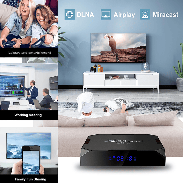 X96 Max Plus Ultra TV Box Android 11 Amlogic S905X4 4GB 32GB