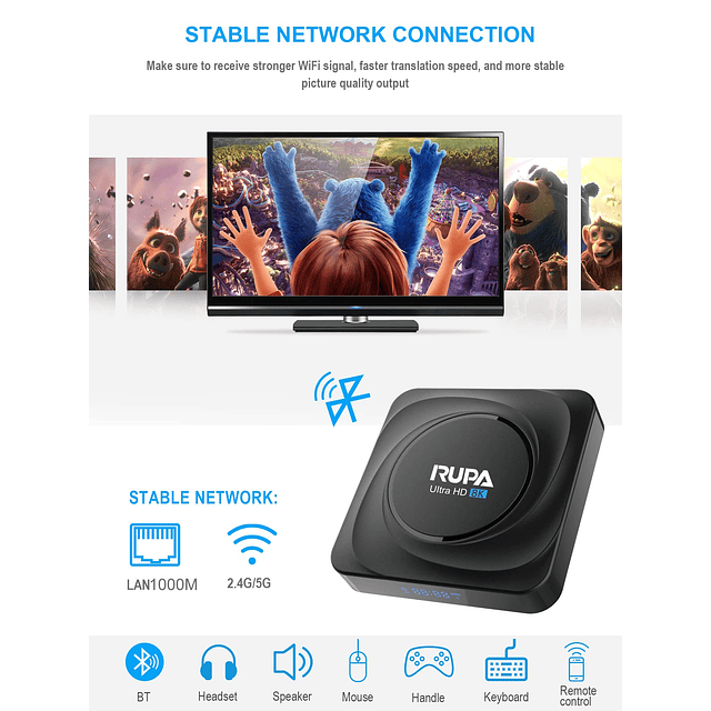 8K Android TV Box 11.0, Smart TV Box RK3566 4Core 64 Bits, 8