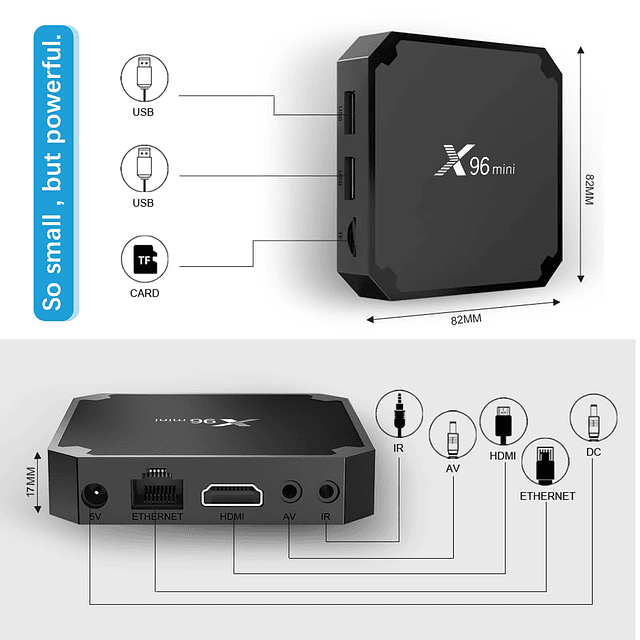 Android TV Box 4k, X96 Mini Android 11.0 Smart Box, Streamin