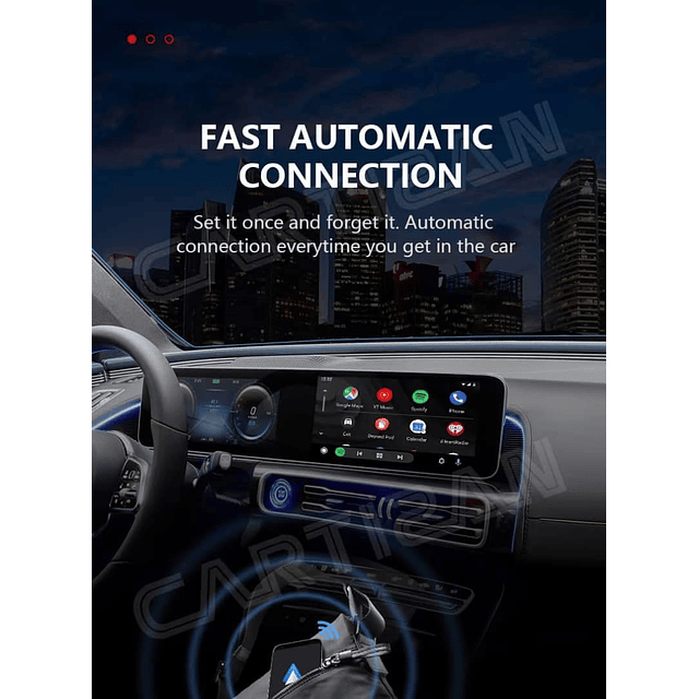 CPAA Carplay Adaptador inalámbrico 2 en 1 Android Auto y App