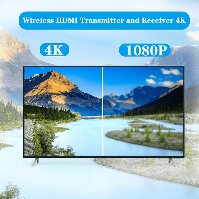 Transmisor y receptor HDMI inalámbrico, kit extensor HDMI 4k