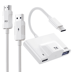 Transmisor y receptor HDMI inalámbrico USB C, dispositivo de