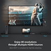 ScreenCast 4K Transmisor y Receptor HDMI Inalámbrico, Extens