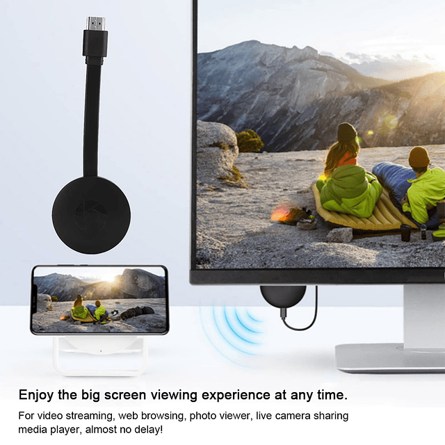 G20 Mirascreen 1080P, Display TV Dongle Media Clip en adapta