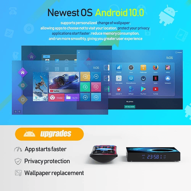 Android TV Box, Android Box 10.0 4GB RAM 32GB ROM H616 Quadc