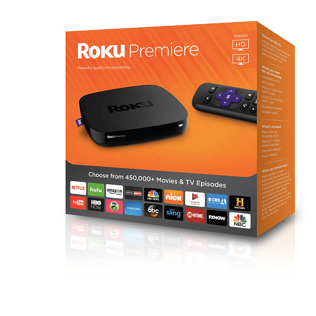 Reproductor multimedia de streaming Premiere HD y 4K UHD