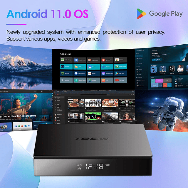 2024 Android Box 11.0 4GB RAM 64GB ROM, T95W Android TV Box