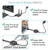 Kit de transmisor y receptor HDMI inalámbrico 4K, 165FT/50M