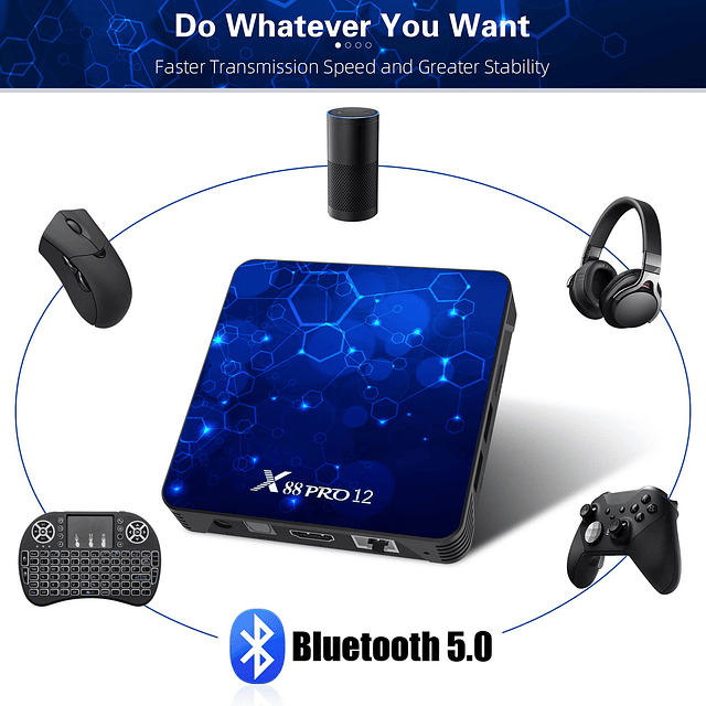 Android 12.0 TV Box, X88 PRO 12 Android TV Box 4GB RAM 32GB