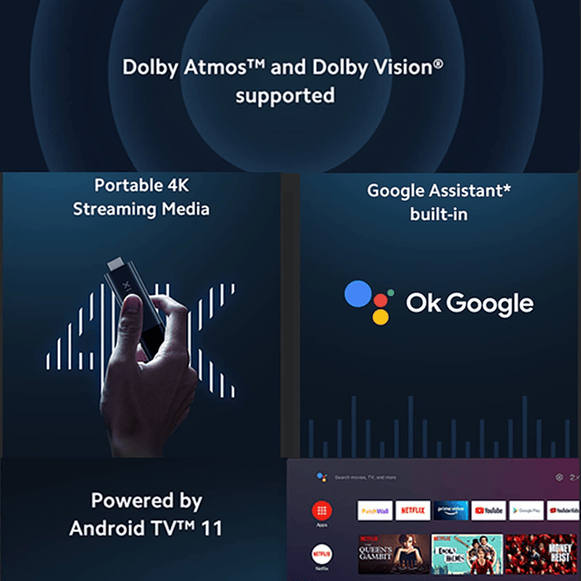 Mi TV Stick 4K Ultra HD Dispositivo de transmisión, Android