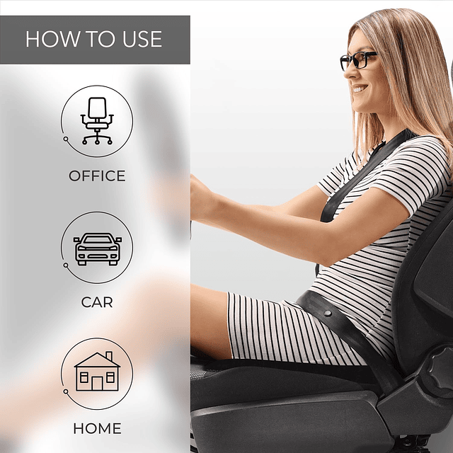 Cojín para asiento de automóvil y almohada de soporte lumbar