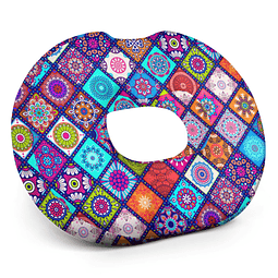 RainbowMandala Donut Pillow Cojines de asiento de espuma vis